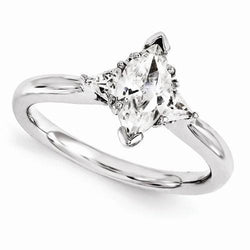 Drei-Stein-Natürliche Diamant-Verlobungsring 1,30 Karat 14K Weißgold