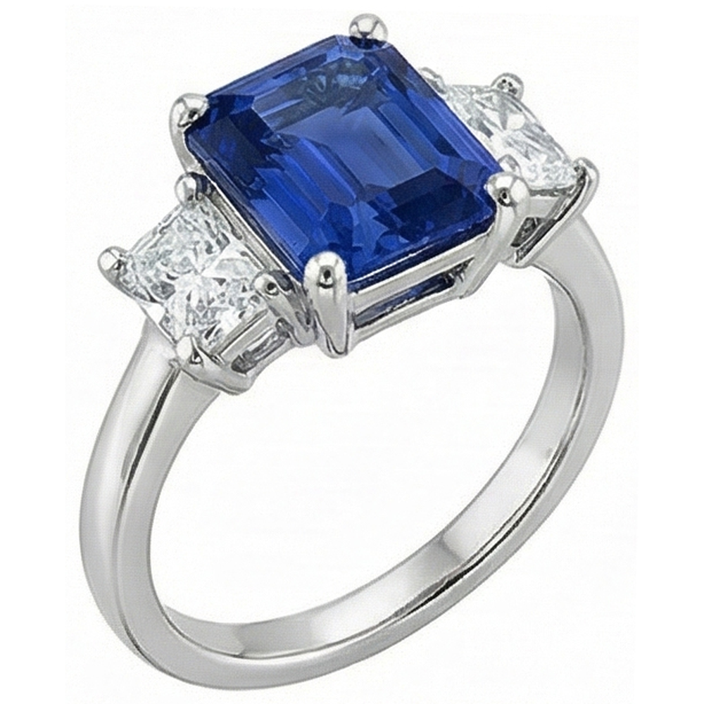 echter round diamant 2.50Karat ring Draufsicht