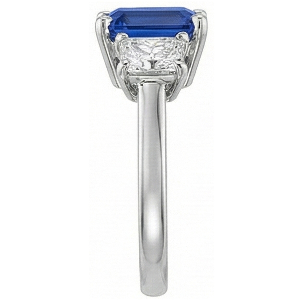 echter round diamant 2.50Karat ring Profilansicht