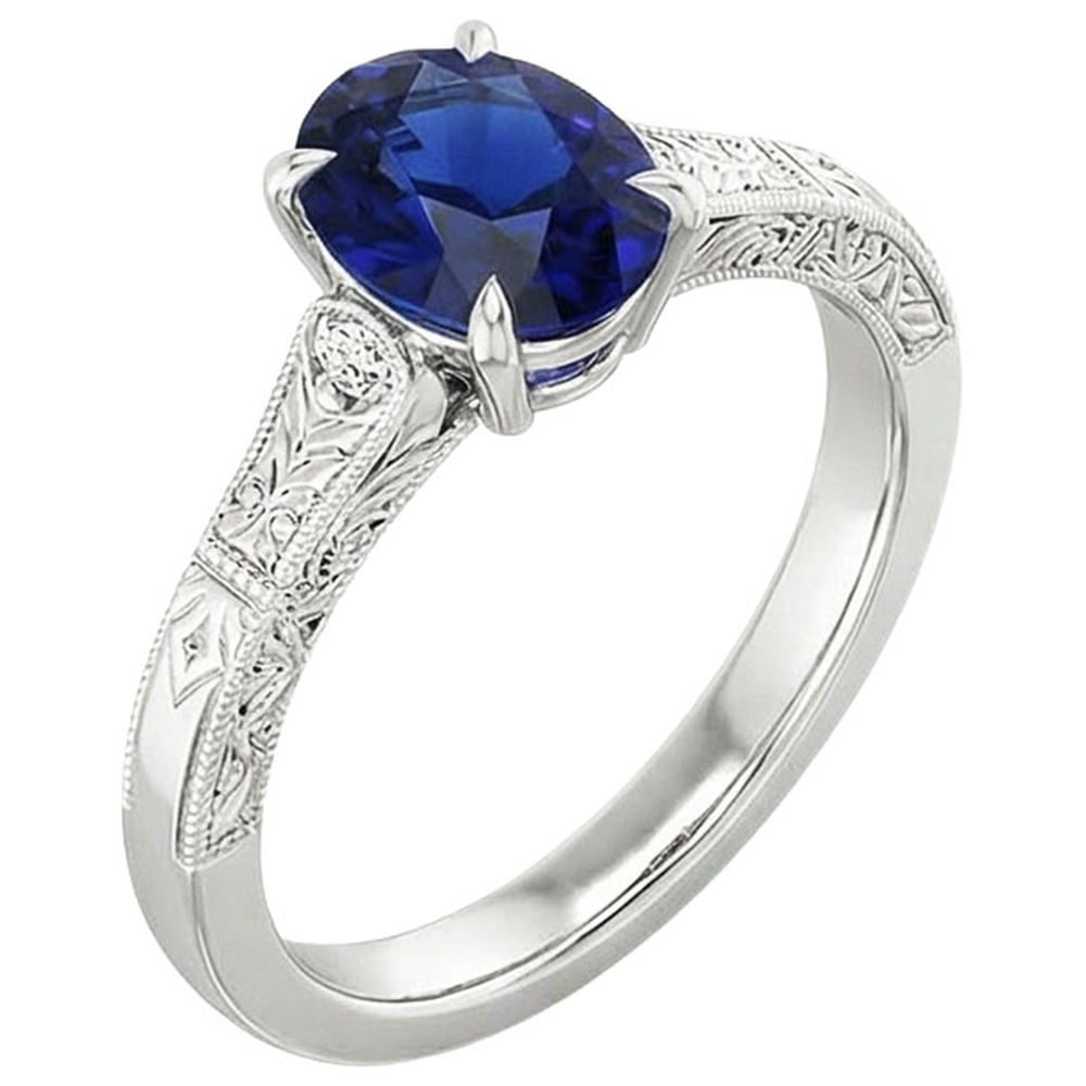 echter oval diamant 2.25Karat ring Seitenansicht