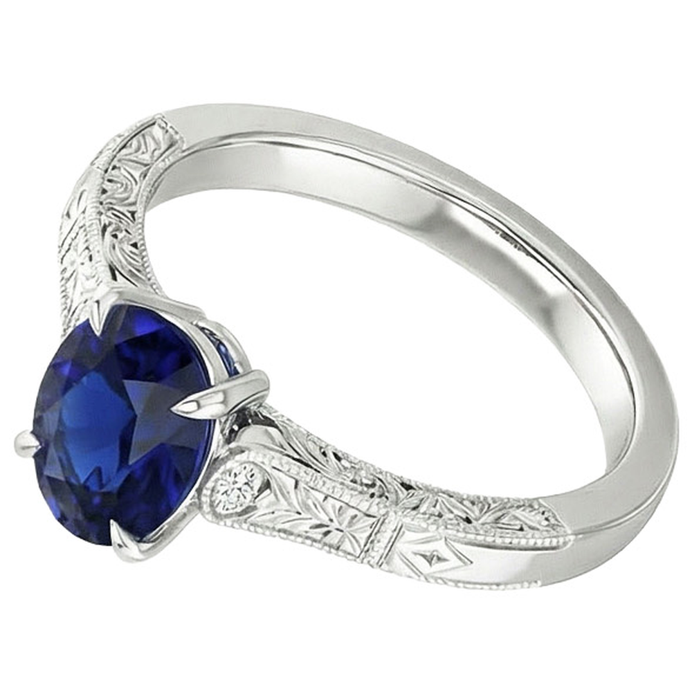 echter oval diamant 2.25Karat ring Detailansicht