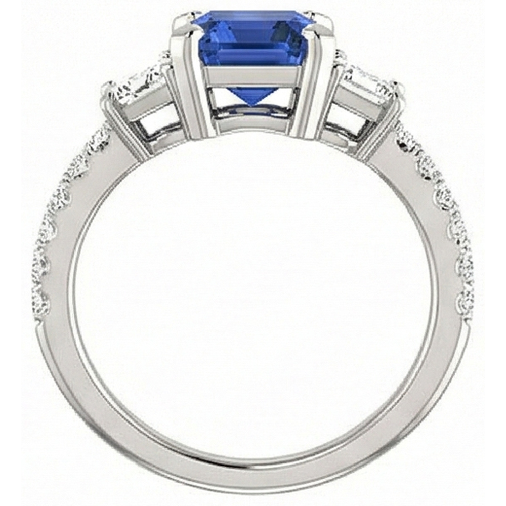 echter round diamant 4.50Karat ring Profilansicht