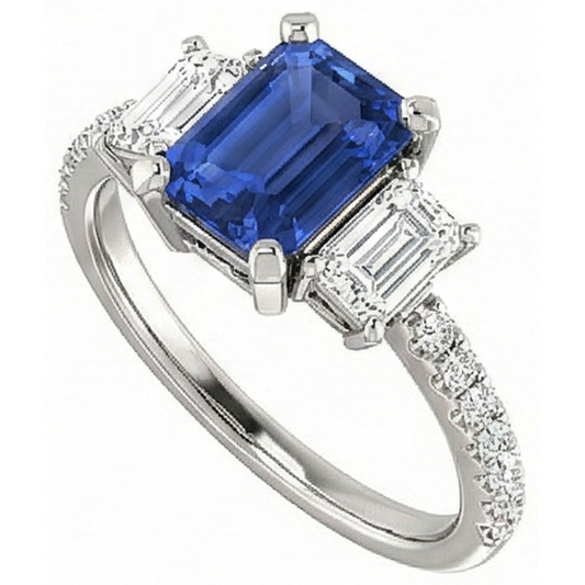 echter round diamant 4.50Karat ring Vorderansicht