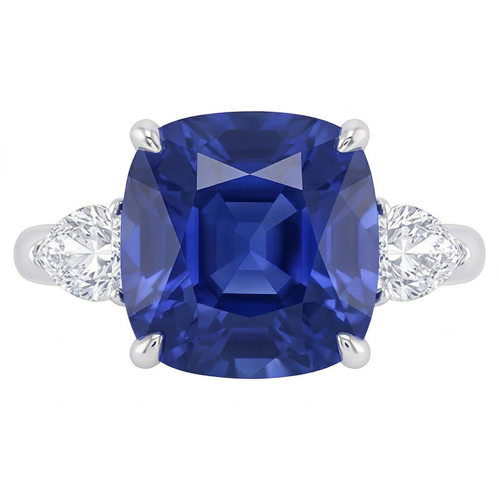 echter oval diamant 3.50Karat ring Seitenansicht
