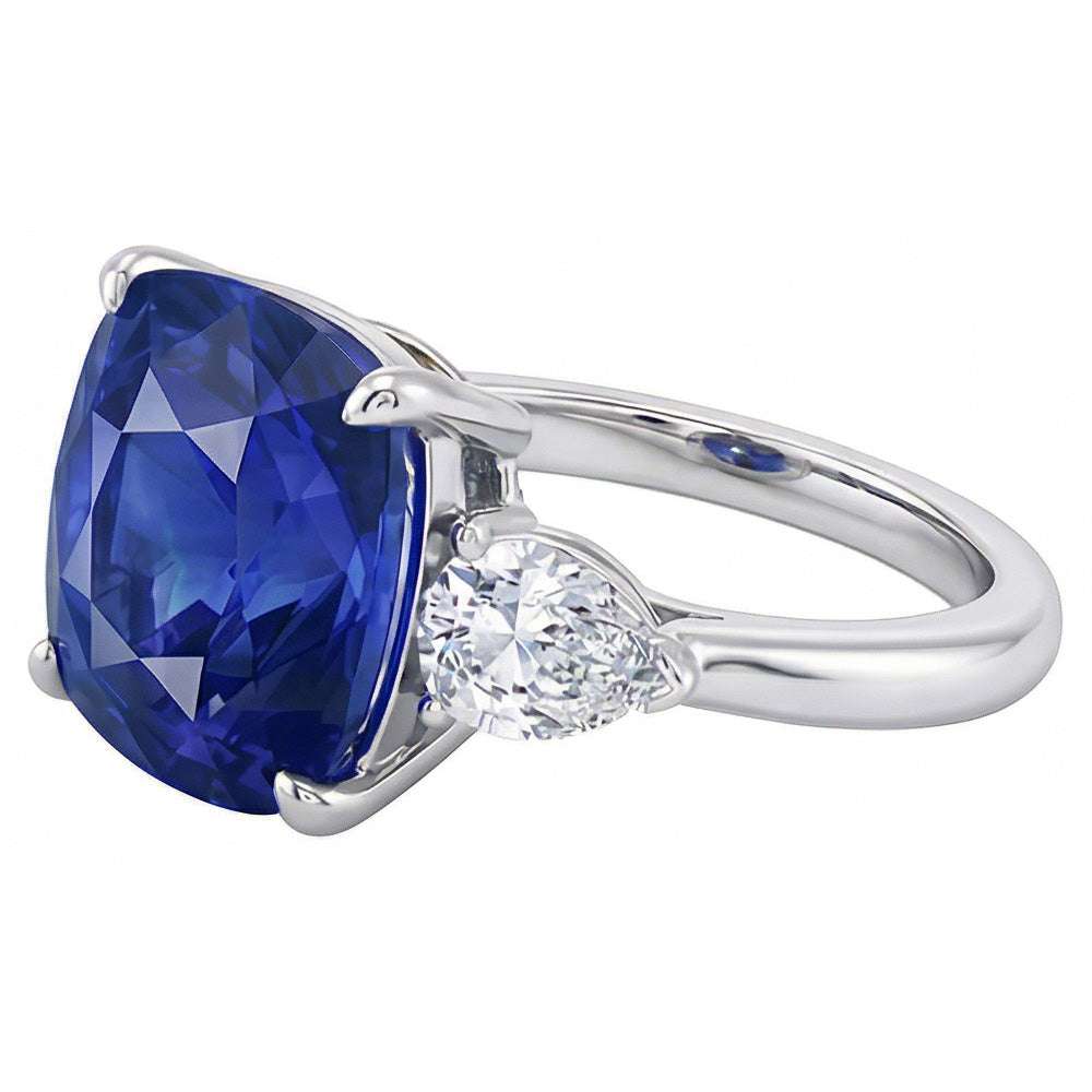 echter oval diamant 3.50Karat ring Draufsicht