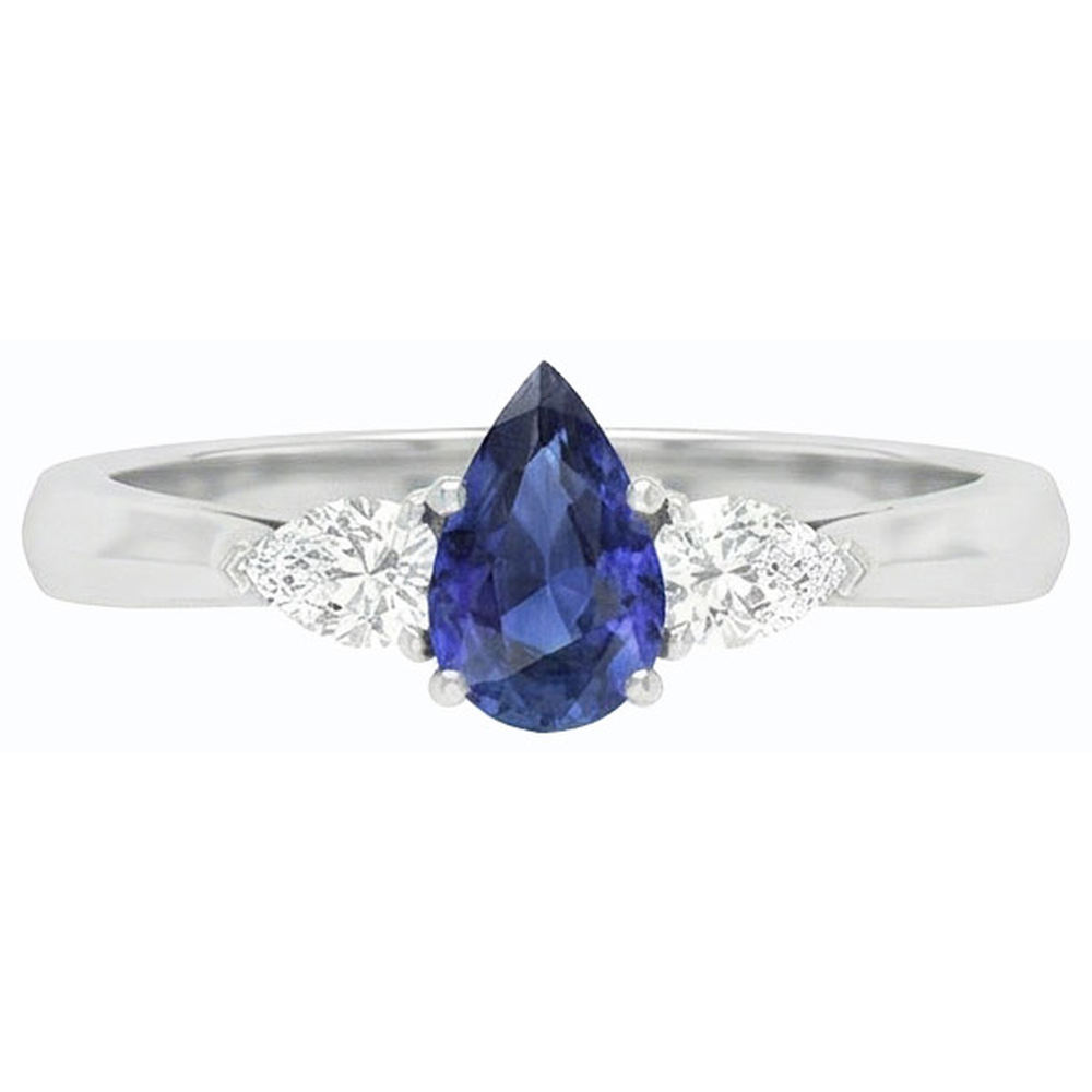 echter round diamant 1.25Karat ring auf Weiß