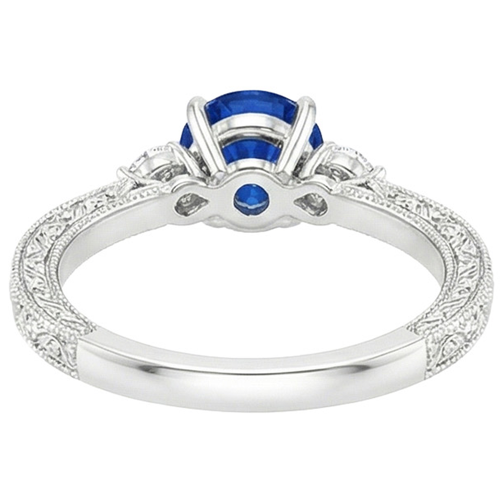echter round diamant 2.50Karat ring auf Weiß