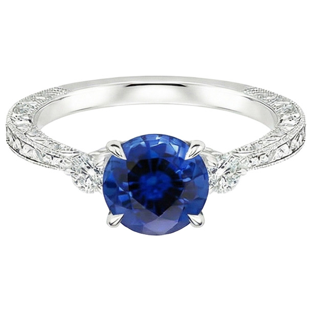 echter round diamant 2.50Karat ring Detailansicht