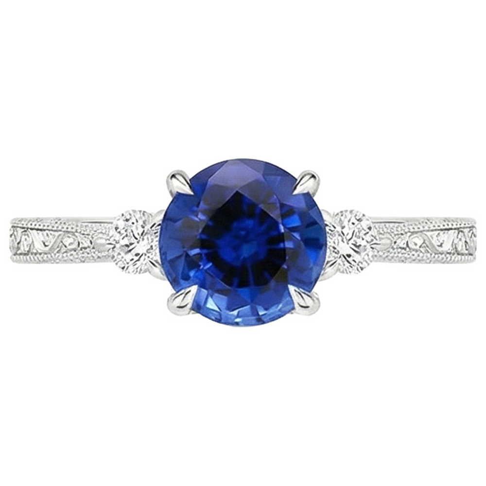 echter round diamant 2.50Karat ring Seitenansicht