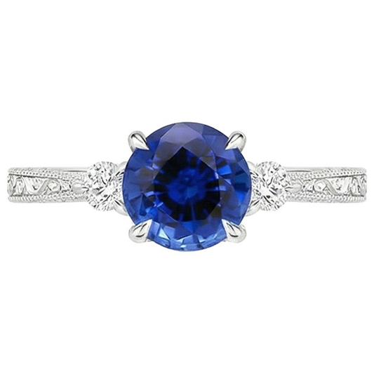 echter round diamant 2.50Karat ring Seitenansicht