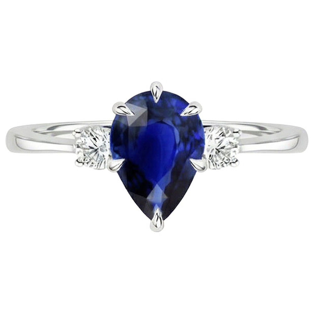 echter round diamant 3Karat ring Profilansicht