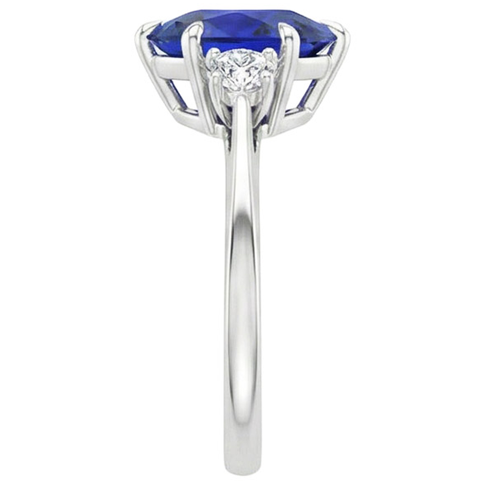 echter round diamant 3Karat ring auf Weiß
