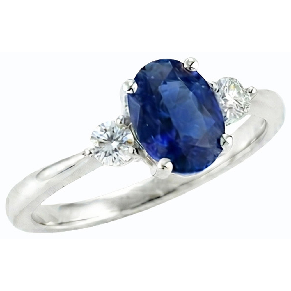 echter oval diamant 2.50Karat ring Vorderansicht