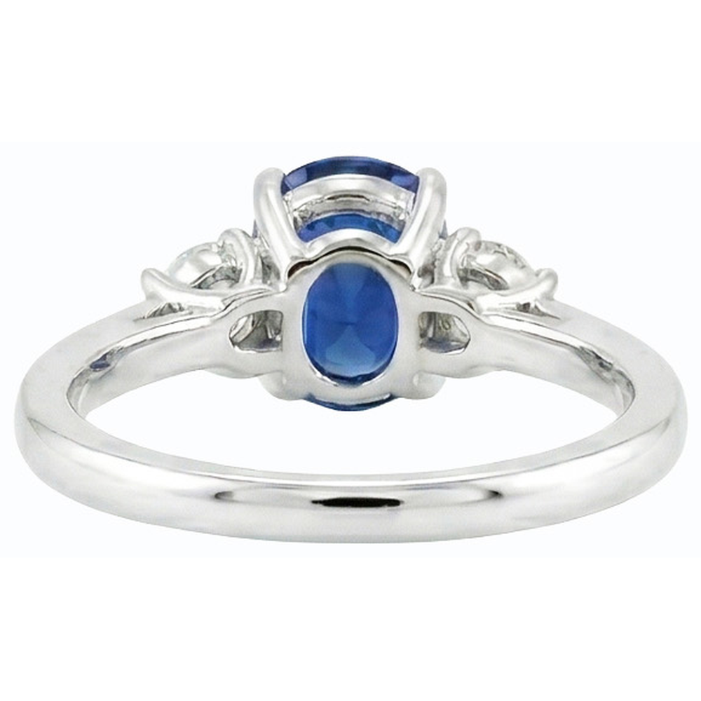echter oval diamant 2.50Karat ring Seitenansicht