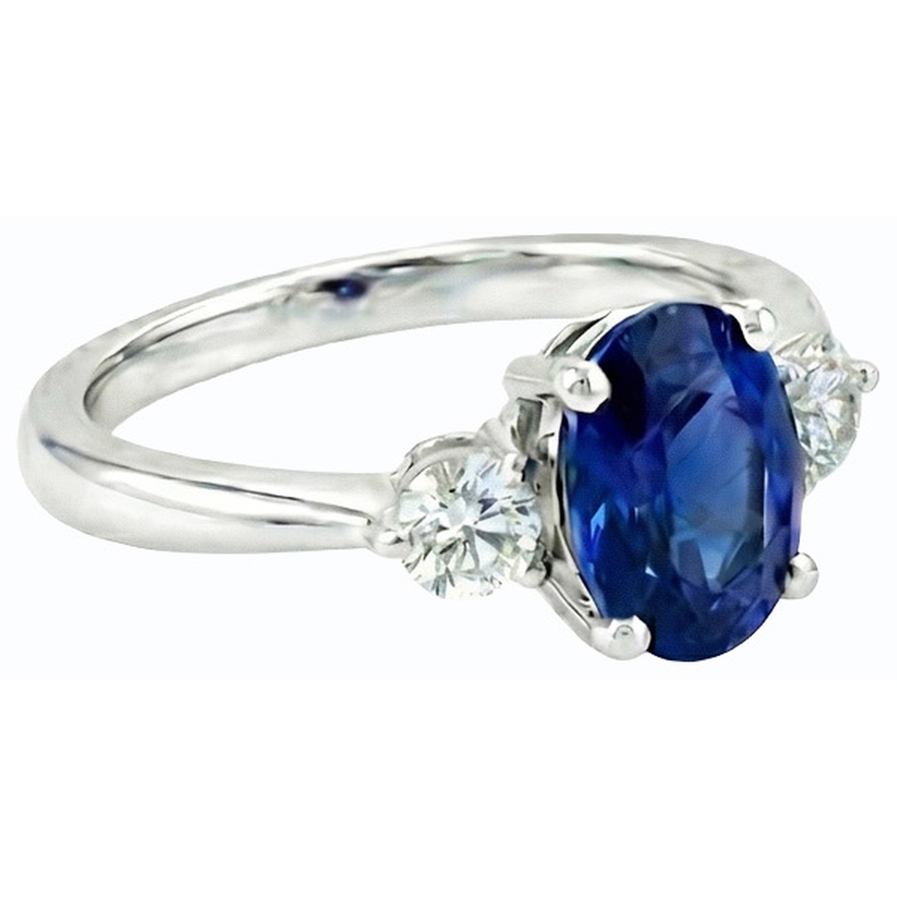 echter oval diamant 2.50Karat ring Detailansicht