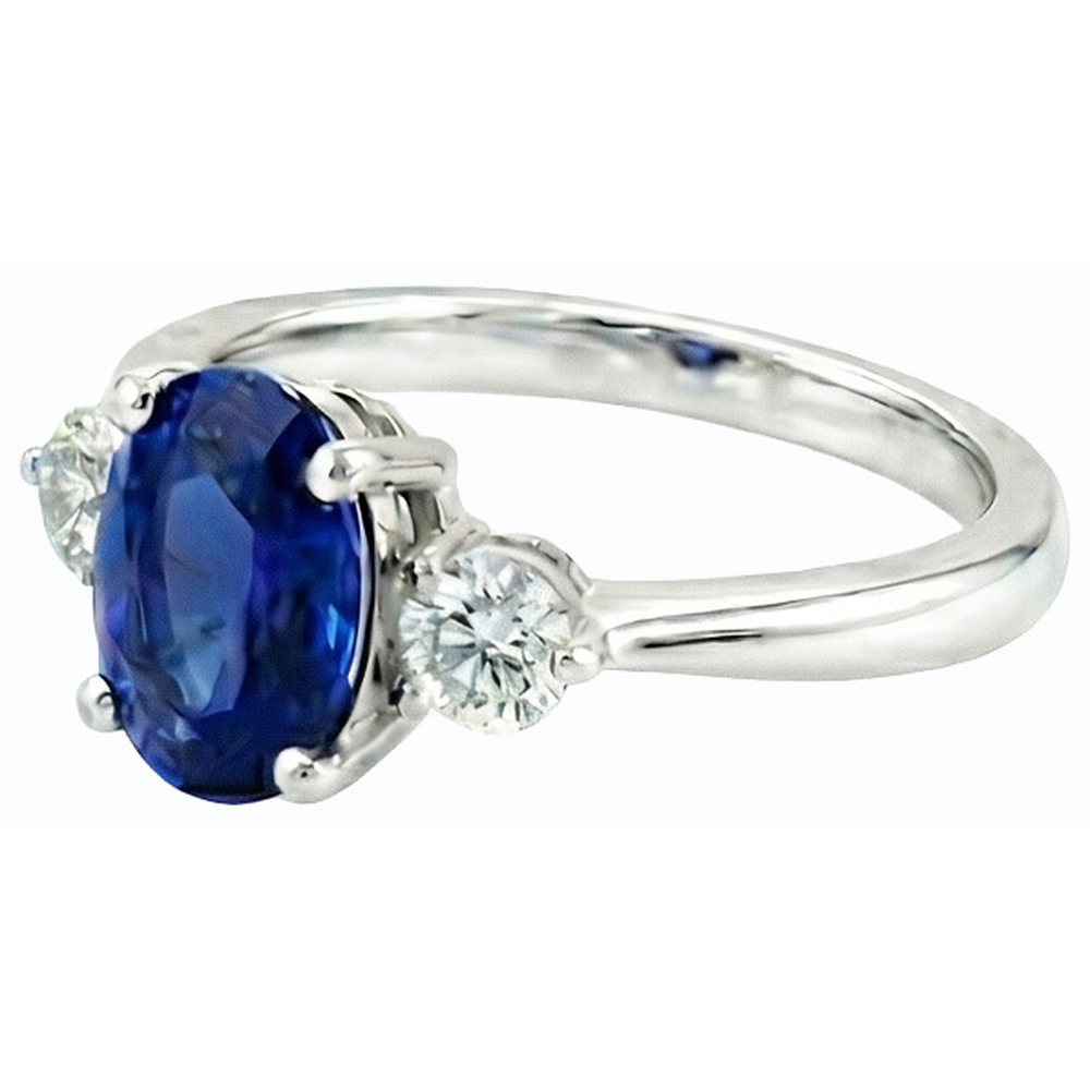 echter oval diamant 2.50Karat ring Draufsicht