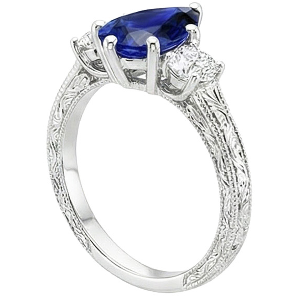 echter round diamant 5Karat ring Detailansicht