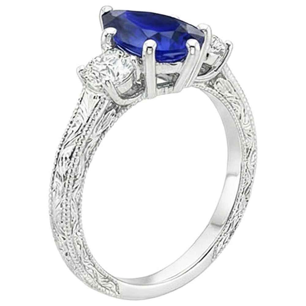 echter round diamant 5Karat ring Draufsicht
