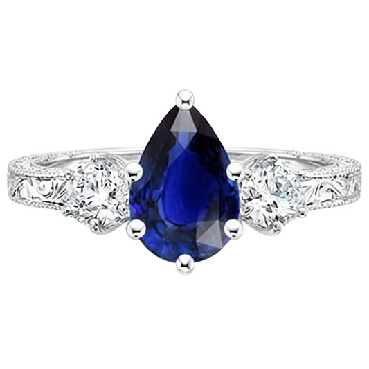 echter round diamant 5Karat ring Profilansicht