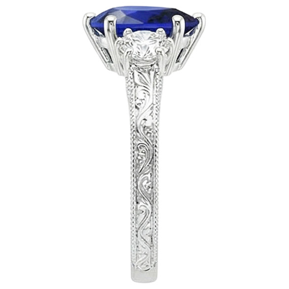 echter round diamant 5Karat ring auf Weiß