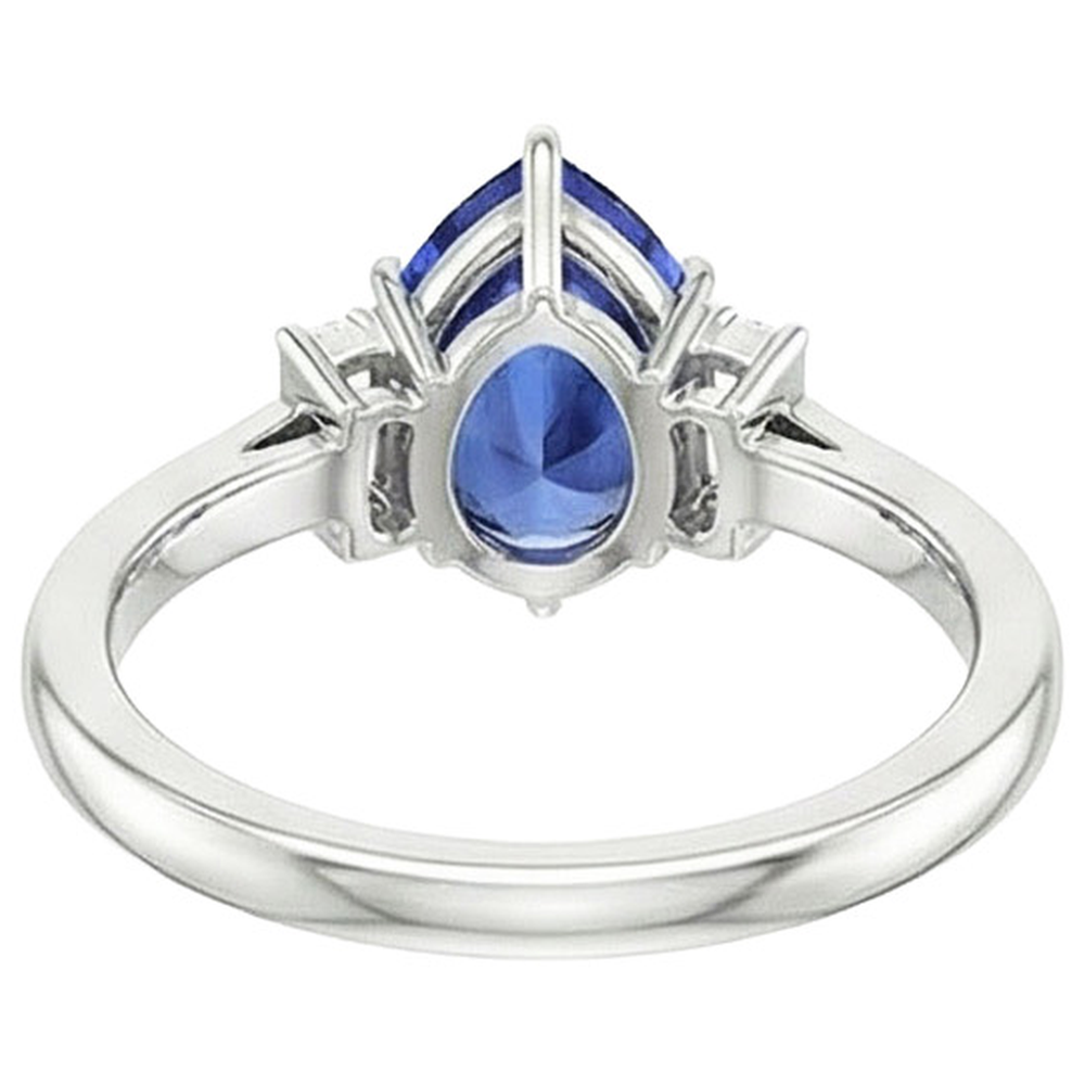 echter baguette diamant 3Karat ring Detailansicht