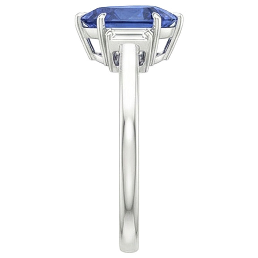 echter baguette diamant 3Karat ring auf Weiß