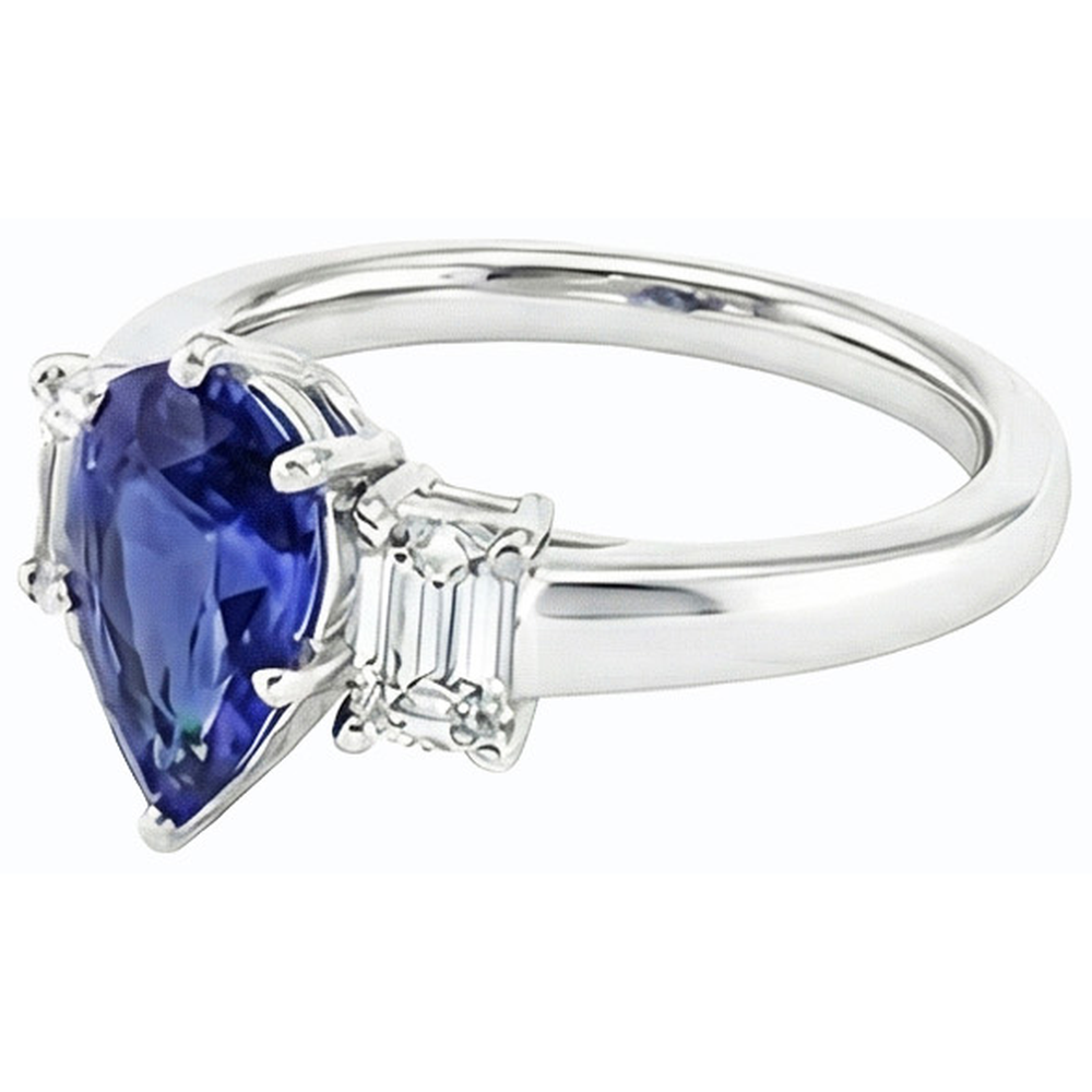 echter round diamant 2Karat ring Profilansicht