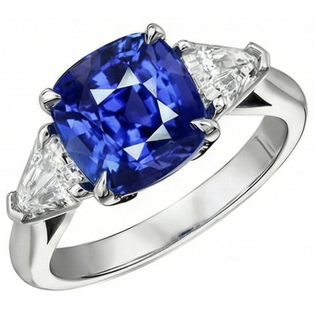echter oval diamant 3.50Karat ring Detailansicht