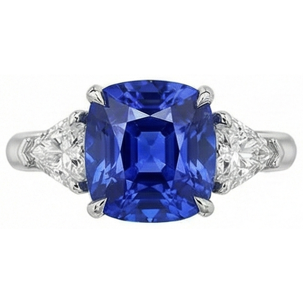 echter oval diamant 3.50Karat ring auf Weiß