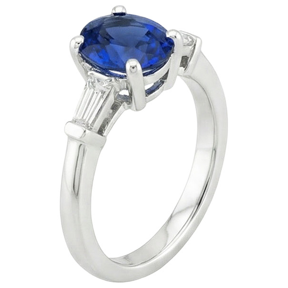 echter oval diamant 3Karat ring Detailansicht