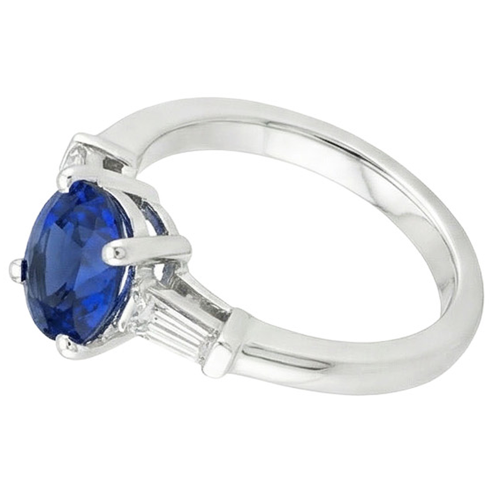 echter oval diamant 3Karat ring Draufsicht