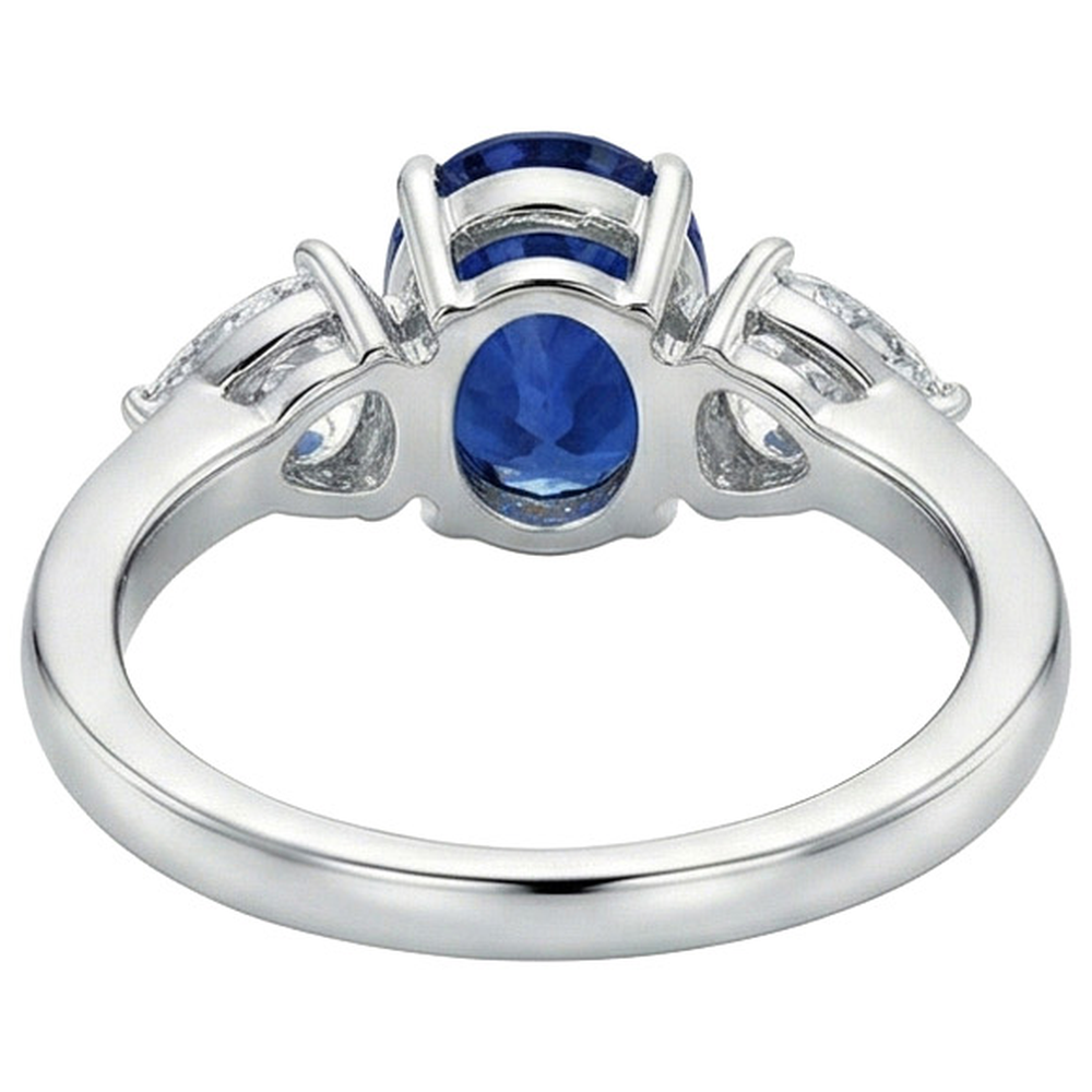 echter oval diamant 5.50Karat ring Seitenansicht