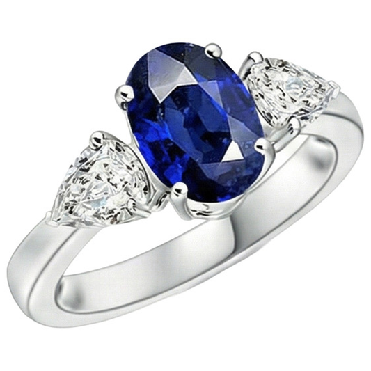 echter oval diamant 5.50Karat ring Detailansicht