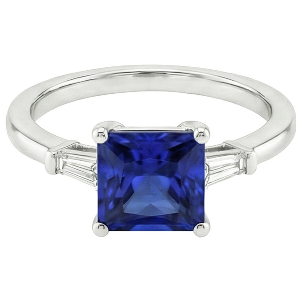 echter princess diamant 5.25Karat ring Draufsicht