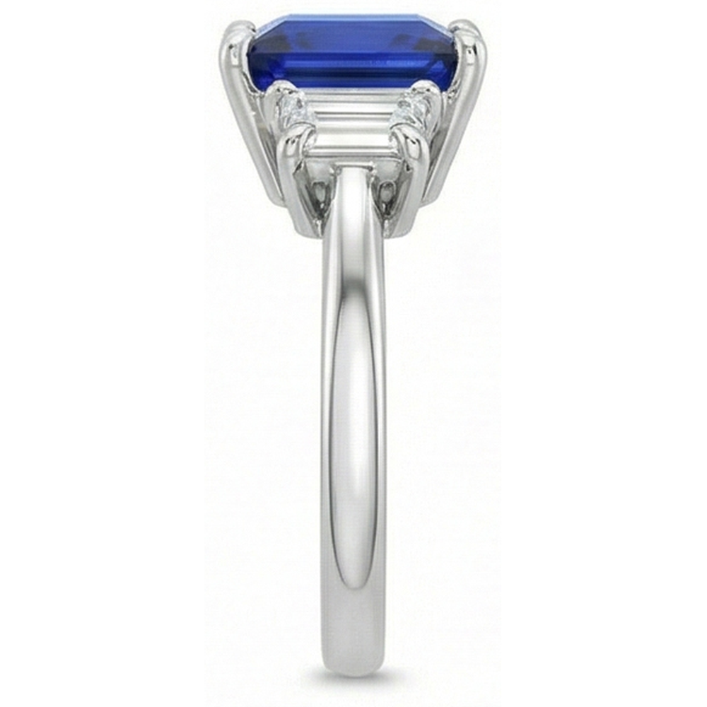 echter princess diamant 5.25Karat ring auf Weiß