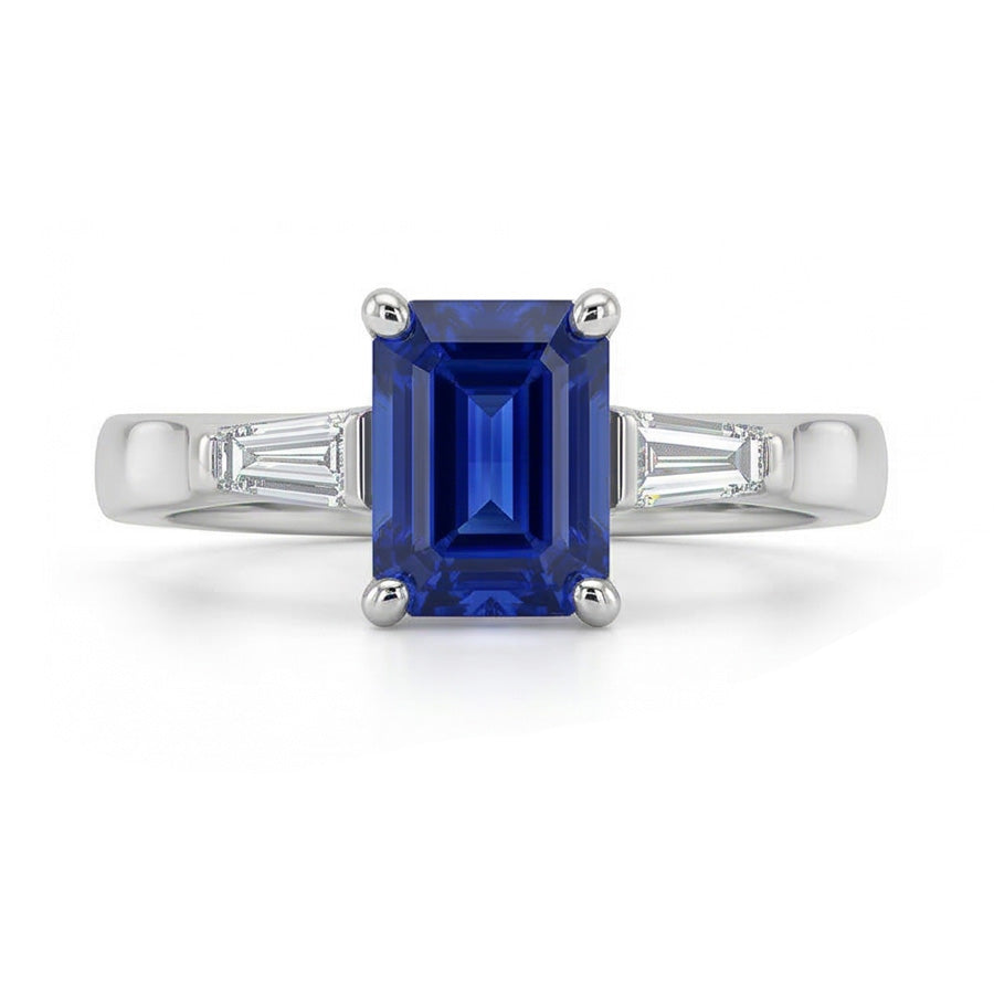 echter baguette diamant 3Karat ring Seitenansicht