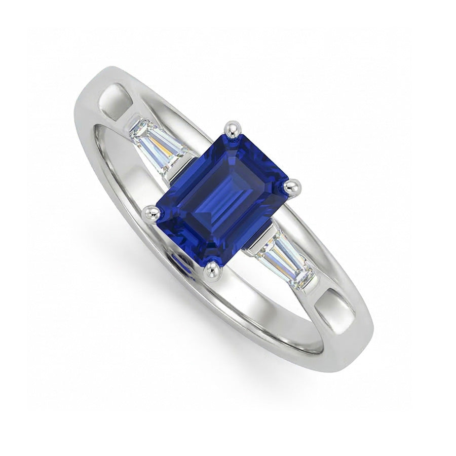echter baguette diamant 3Karat ring Detailansicht
