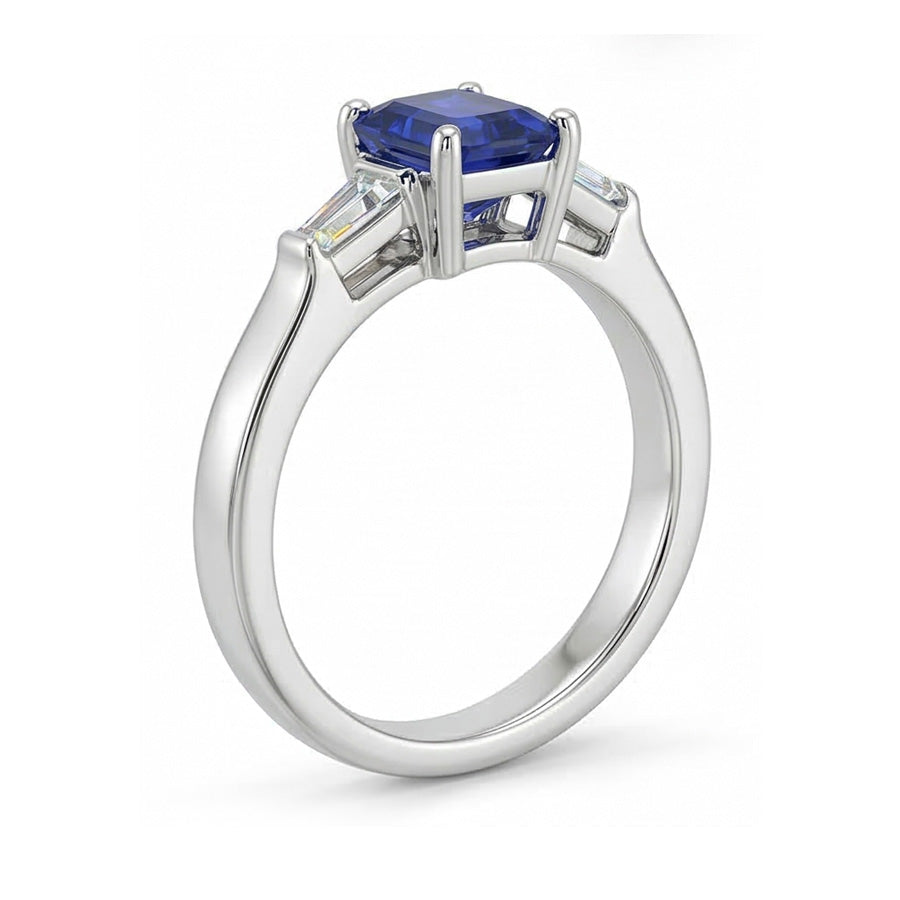 echter baguette diamant 3Karat ring Draufsicht