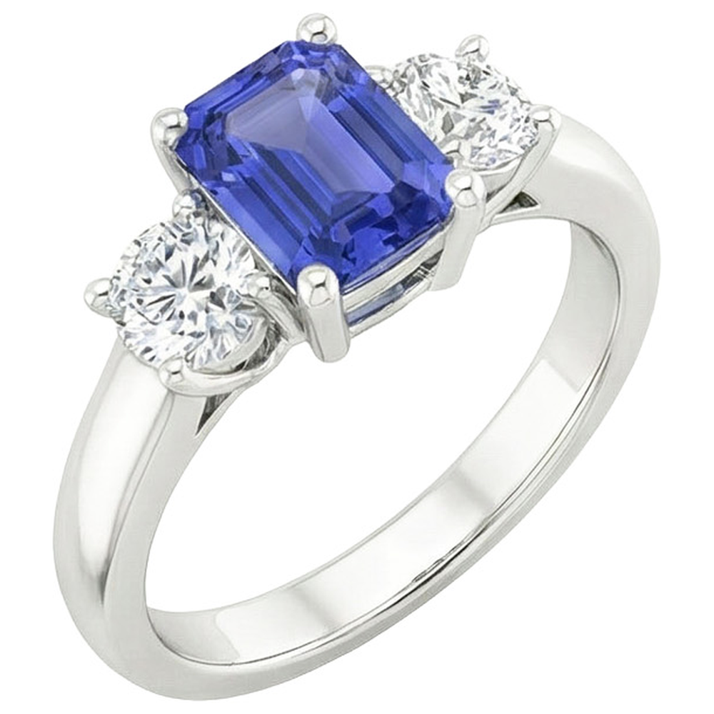 echter round diamant 3.50Karat ring Seitenansicht