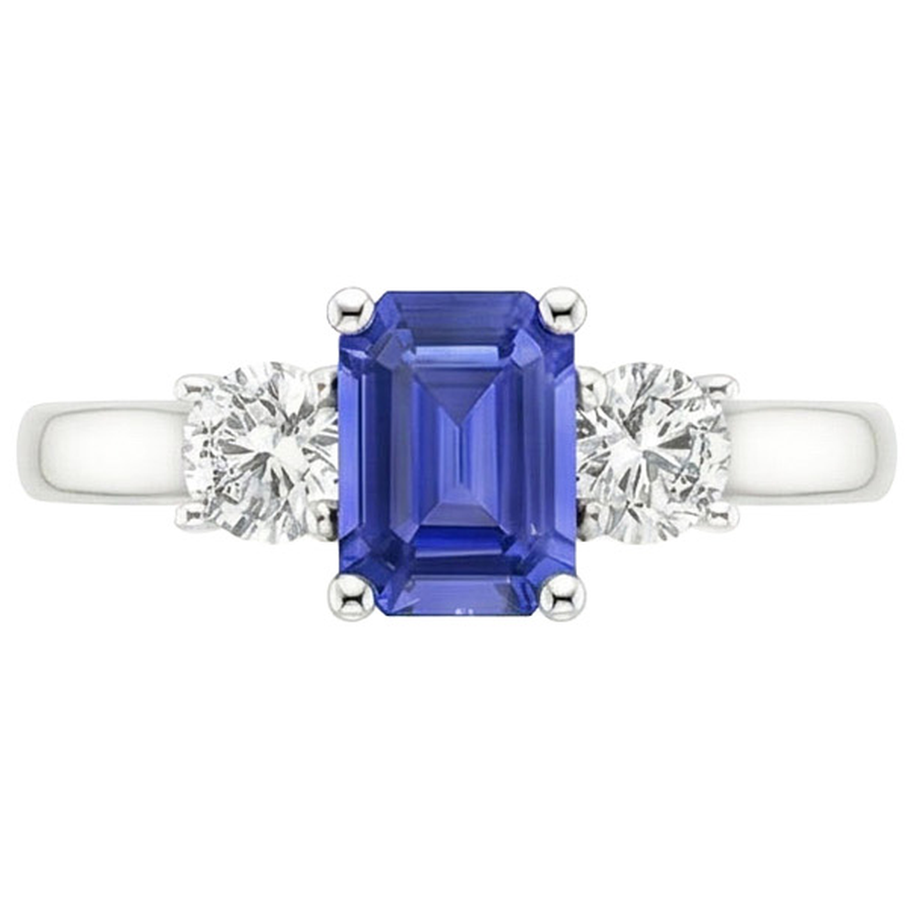 echter round diamant 3.50Karat ring Profilansicht
