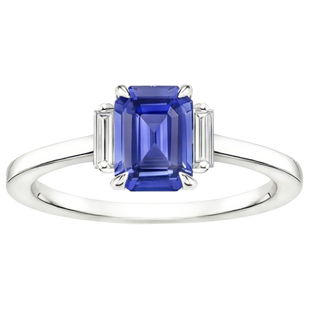 echter baguette diamant 4Karat ring Draufsicht