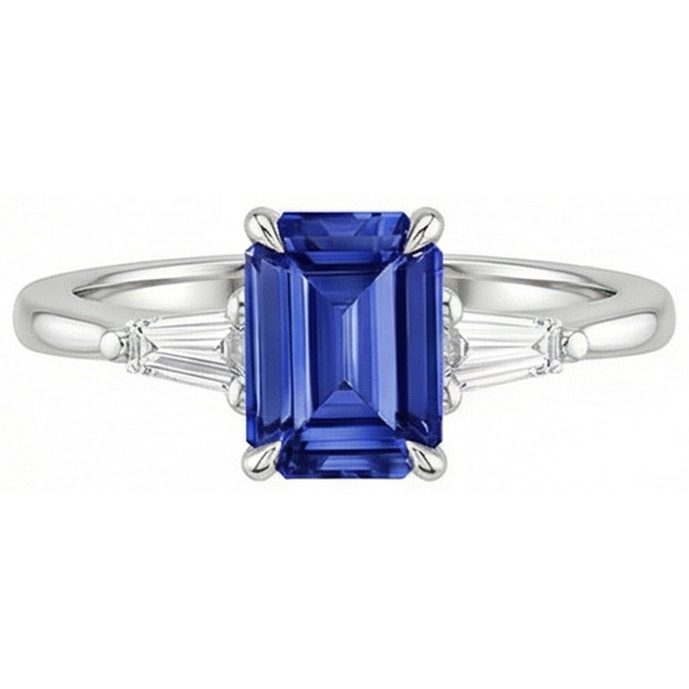echter baguette diamant 3.50Karat ring Band Detail