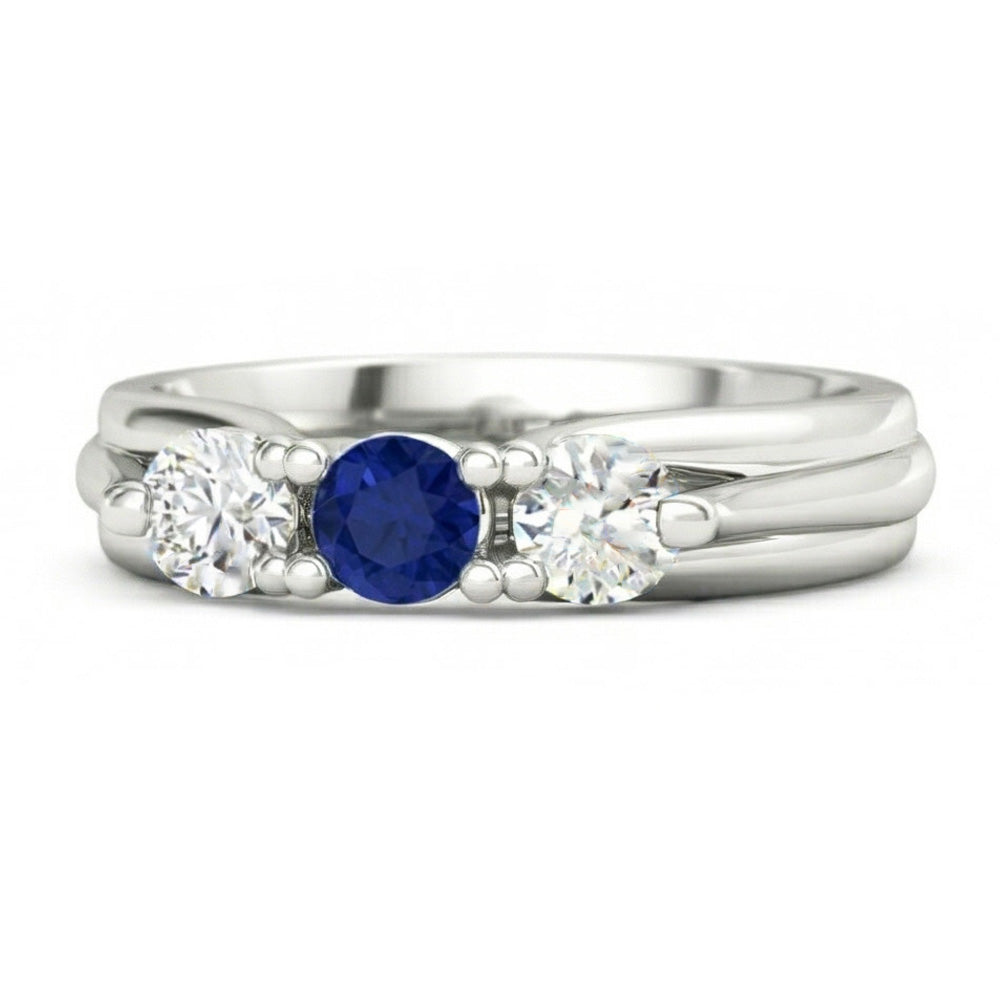 echter round diamant 1Karat ring Seitenansicht