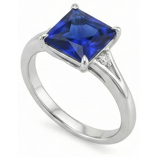echter round diamant 5.25Karat ring Seitenansicht