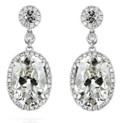 Edler Diamant Ohrstecker 14,50 Karat – 14K Weißgold von