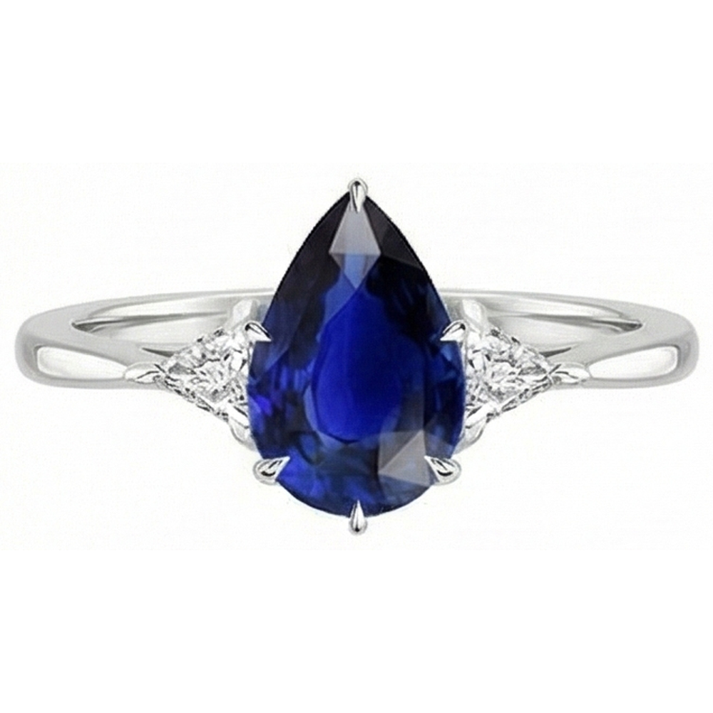 echter pear diamant 2.50Karat ring Detailansicht