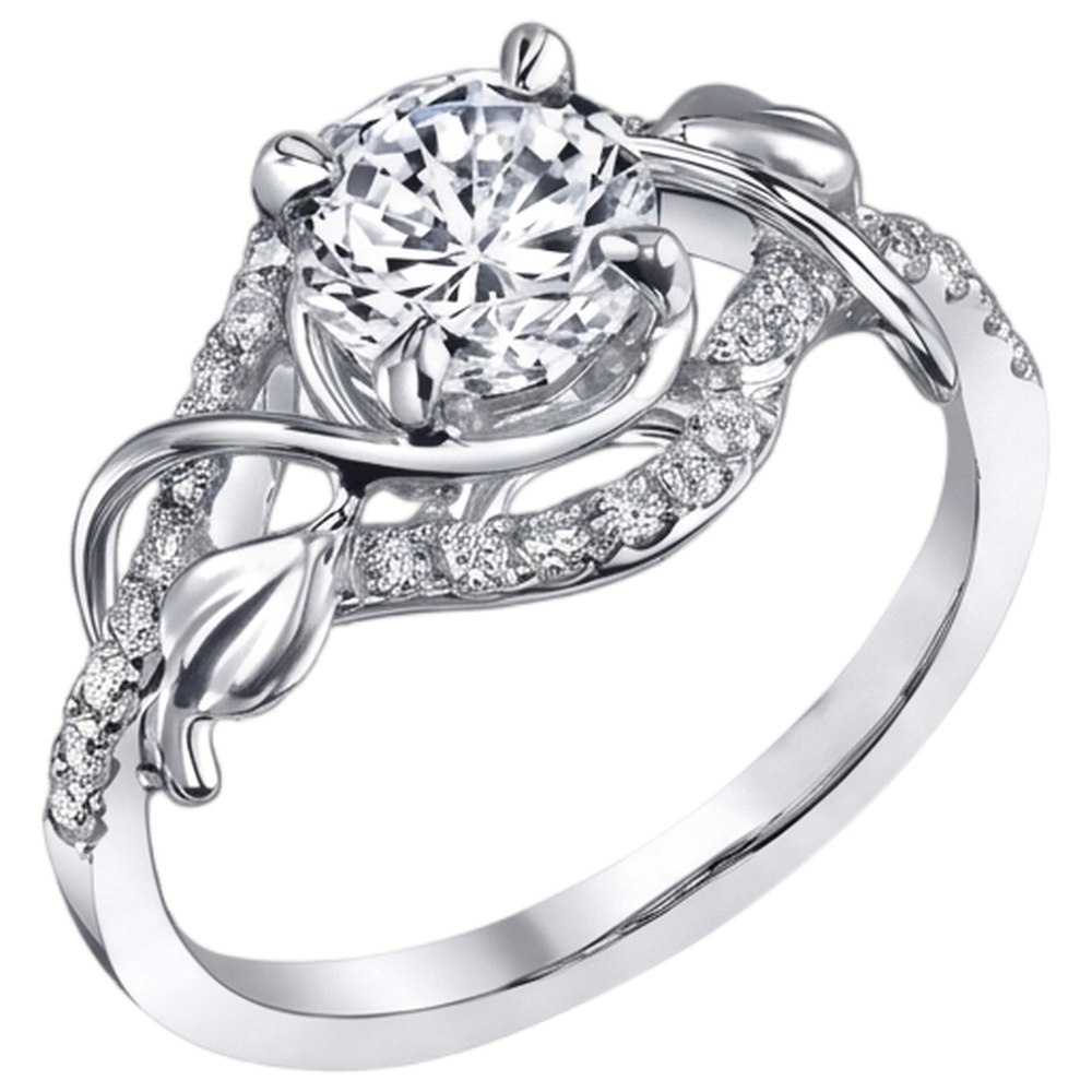 Eagle Claws Runder Echt Diamant-Verlobungsring 1,75 Karat Weißgold 14K