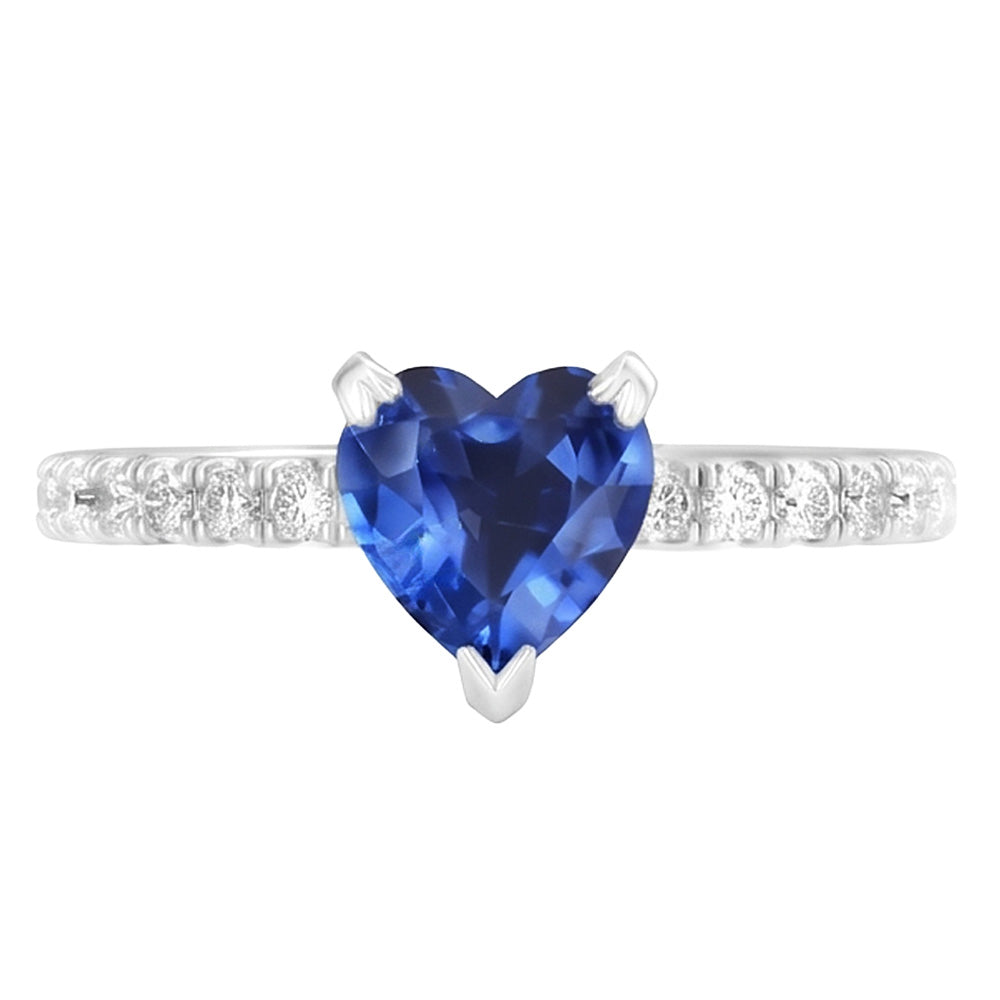 echter round diamant 1Karat ring Seitenansicht