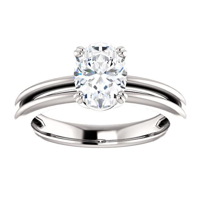 Echt Diamant-Solitär-Verlobungsring 2 Karat Split Shank Damen Schmuck