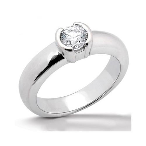 Echt Diamant-Solitärring 1,01 Ct. Weißgold 14K